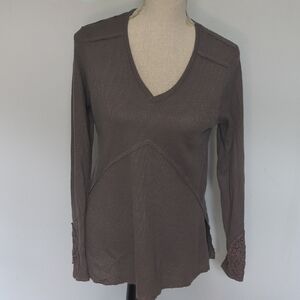 Charlie Paige V-Neck Long SleeveThermal Top S/M